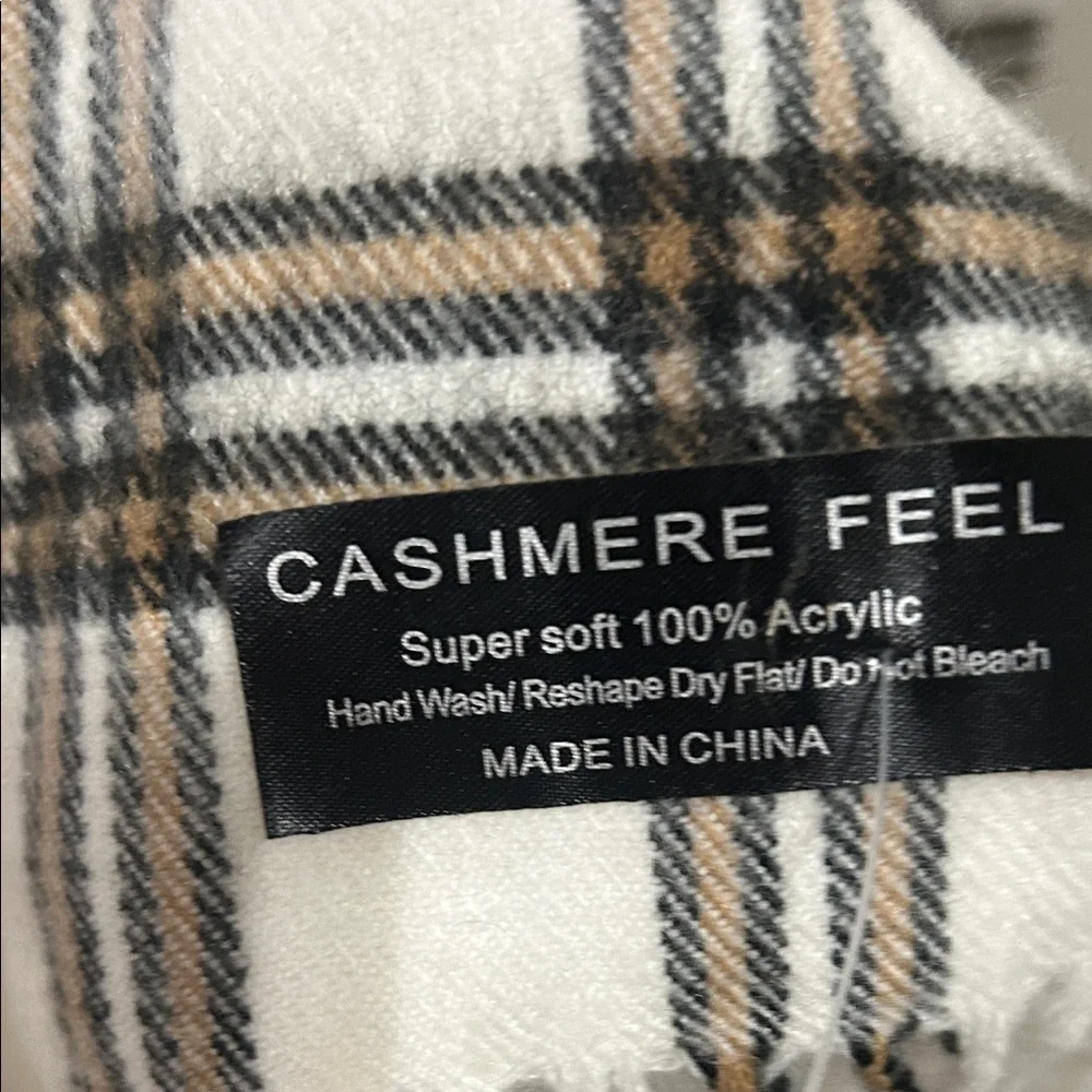 Plaid Fringe Men's Scarf